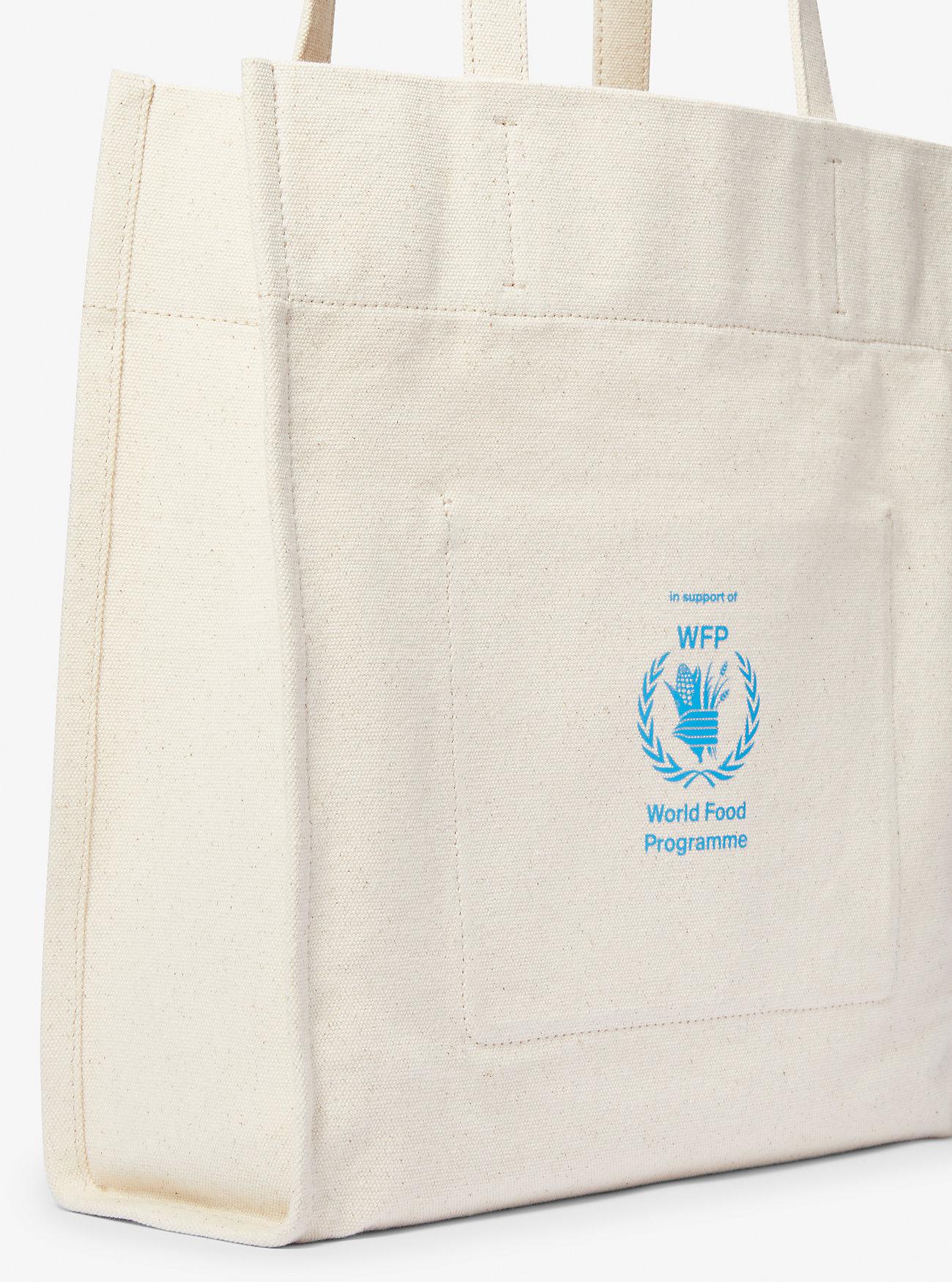 Túi Michael Kors Watch Hunger Stop Recycled Cotton Canvas Tote Bag Nữ Trắng