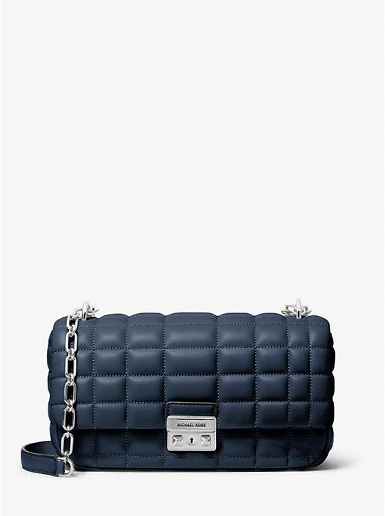 Túi Michael Kors Tribeca Large Quilted Leather Shoulder Bag Nữ Xanh Navy