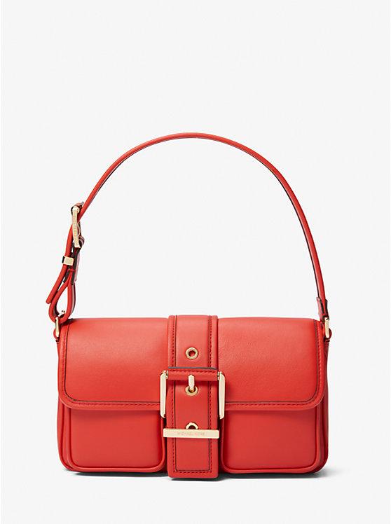 Túi Michael Kors Colby Medium Leather Shoulder Bag Nữ Đỏ