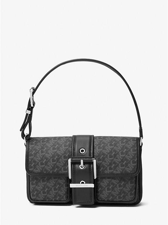 Túi Michael Kors Colby Medium Empire Signature Logo Shoulder Bag Nữ Đen