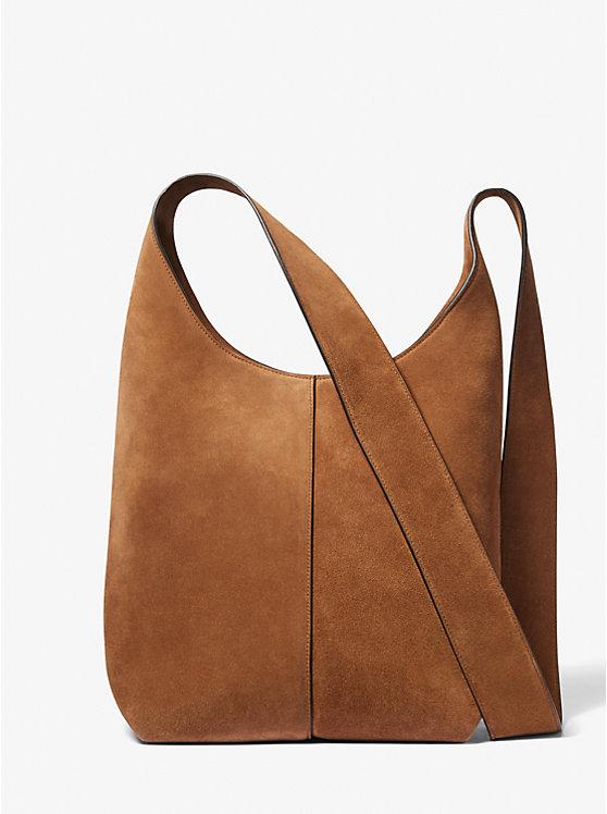 Túi Michael Kors Dede Medium Suede Hobo Bag Nữ Nâu