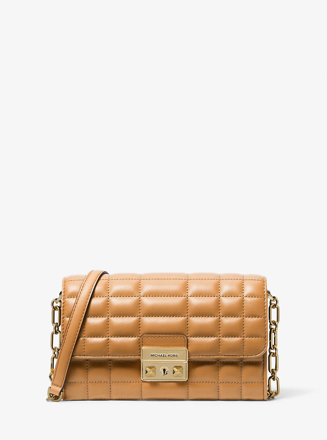 Túi Michael Kors Tribeca Large Leather Convertible Crossbody Bag Nữ Be