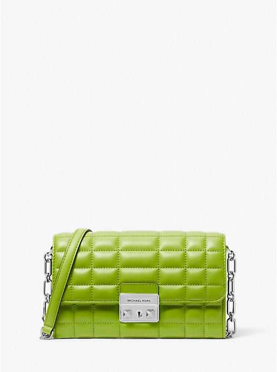 Túi Michael Kors Tribeca Large Leather Convertible Crossbody Bag Nữ Xanh Lá