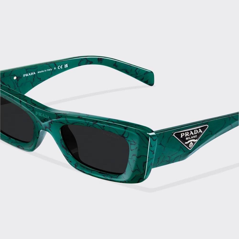 Kính Prada Sunglasses With Triangle Logo Nữ Xanh Lá