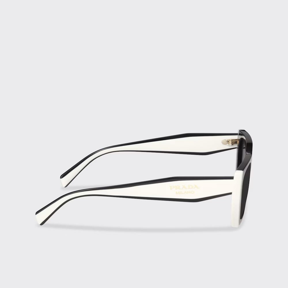 Kính Prada Sunglasses With Prada Logo Nữ Trắng Đen