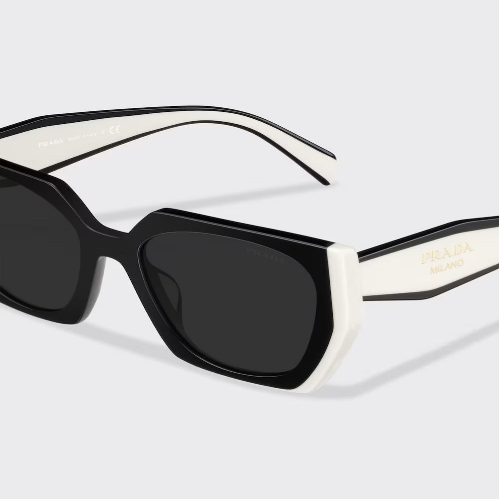 Kính Prada Sunglasses With Prada Logo Nữ Trắng Đen