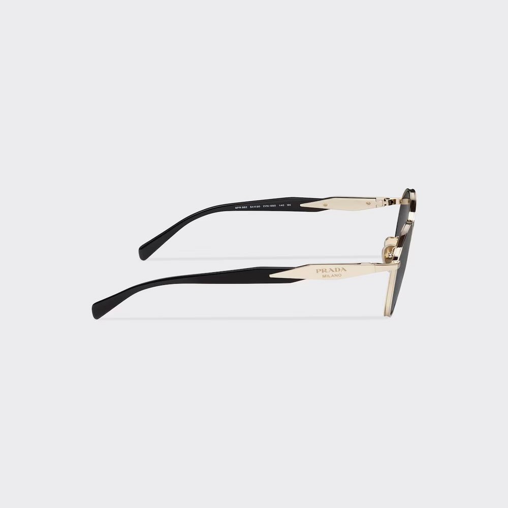 Kính Prada Sunglasses With Prada Logo Nữ Đen Vàng