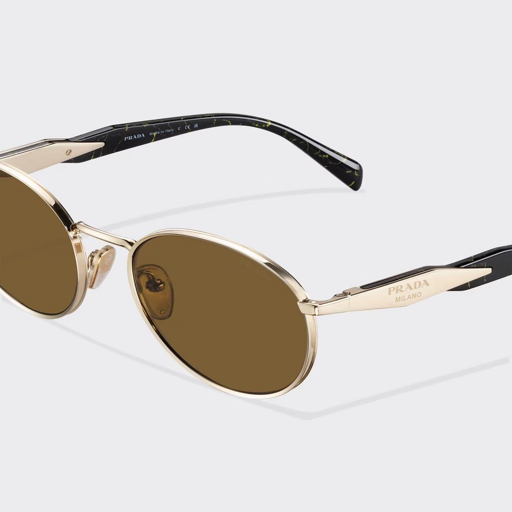 Kính Prada Sunglasses With Prada Logo Nữ Nâu Vàng