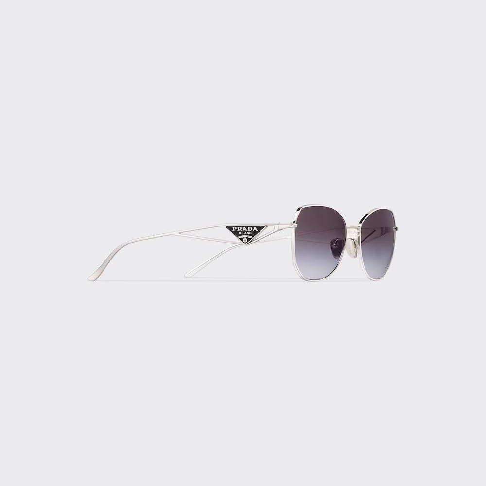 Kính Prada Sunglasses With Triangle Logo Nữ Bạc Xám