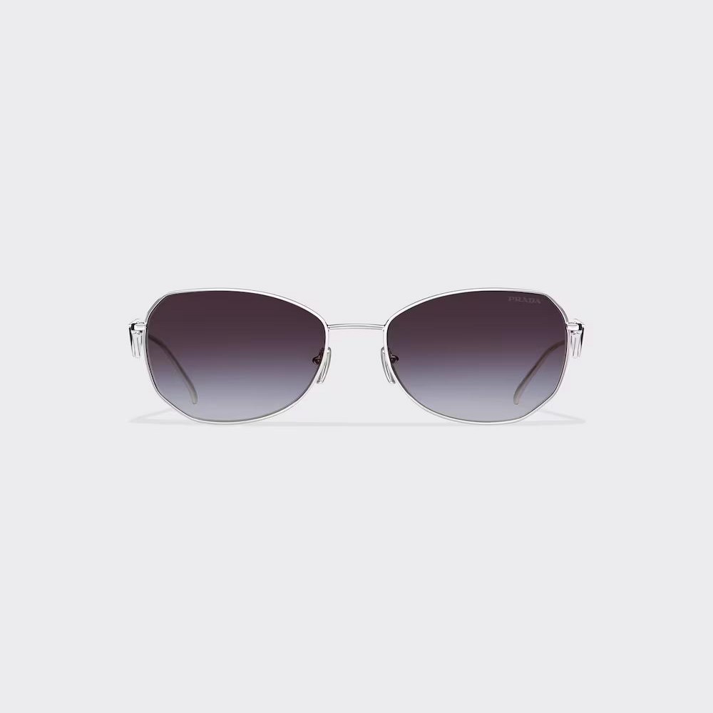 Kính Prada Sunglasses With Triangle Logo Nữ Bạc Xám