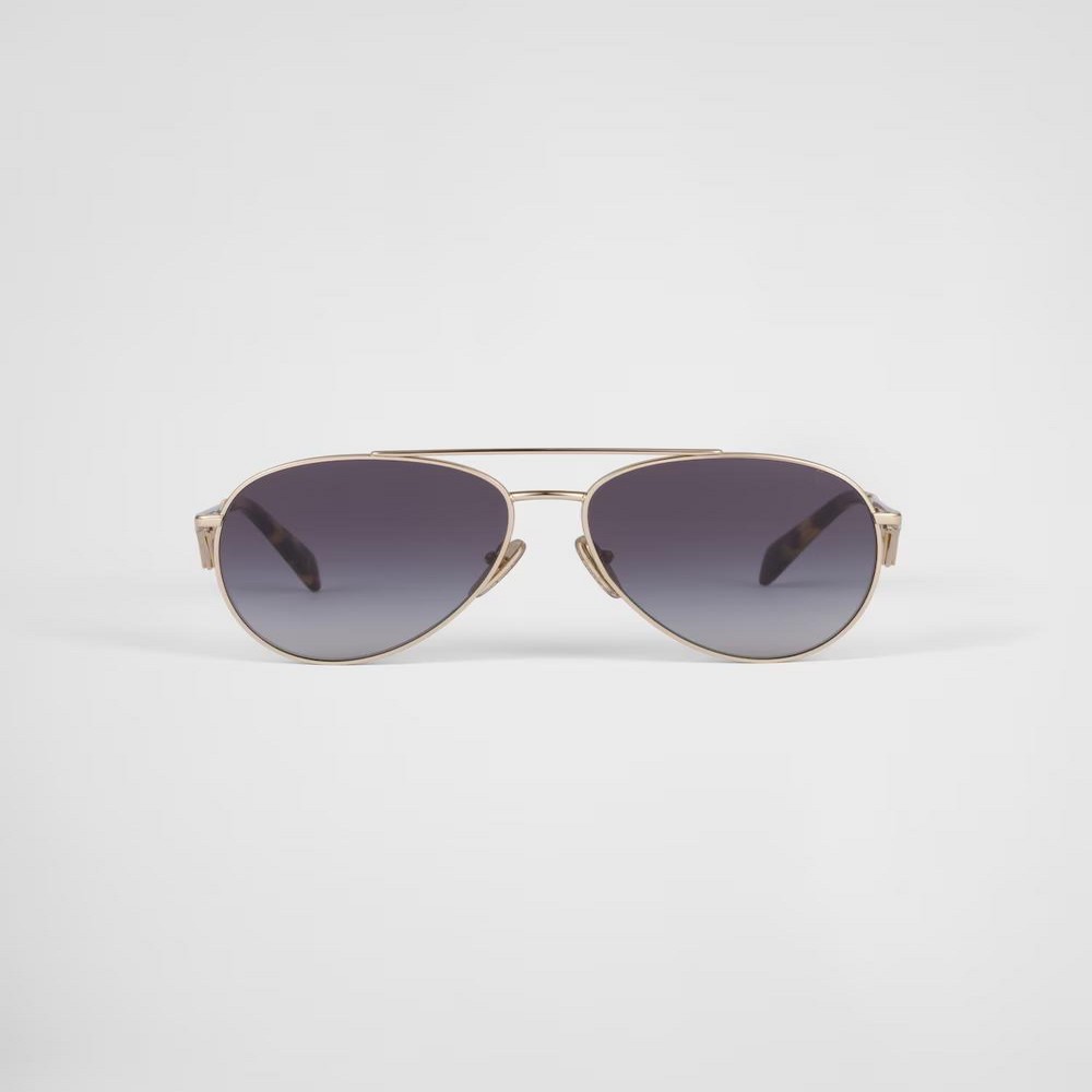 Kính Prada Sunglasses With Triangle Logo Nữ Xám Vàng