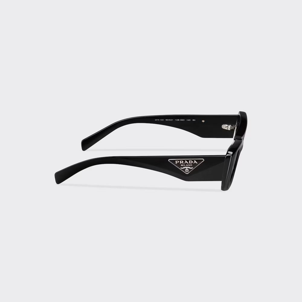 Kính Prada Sunglasses With Triangle Logo Slate Gray Nữ Đen