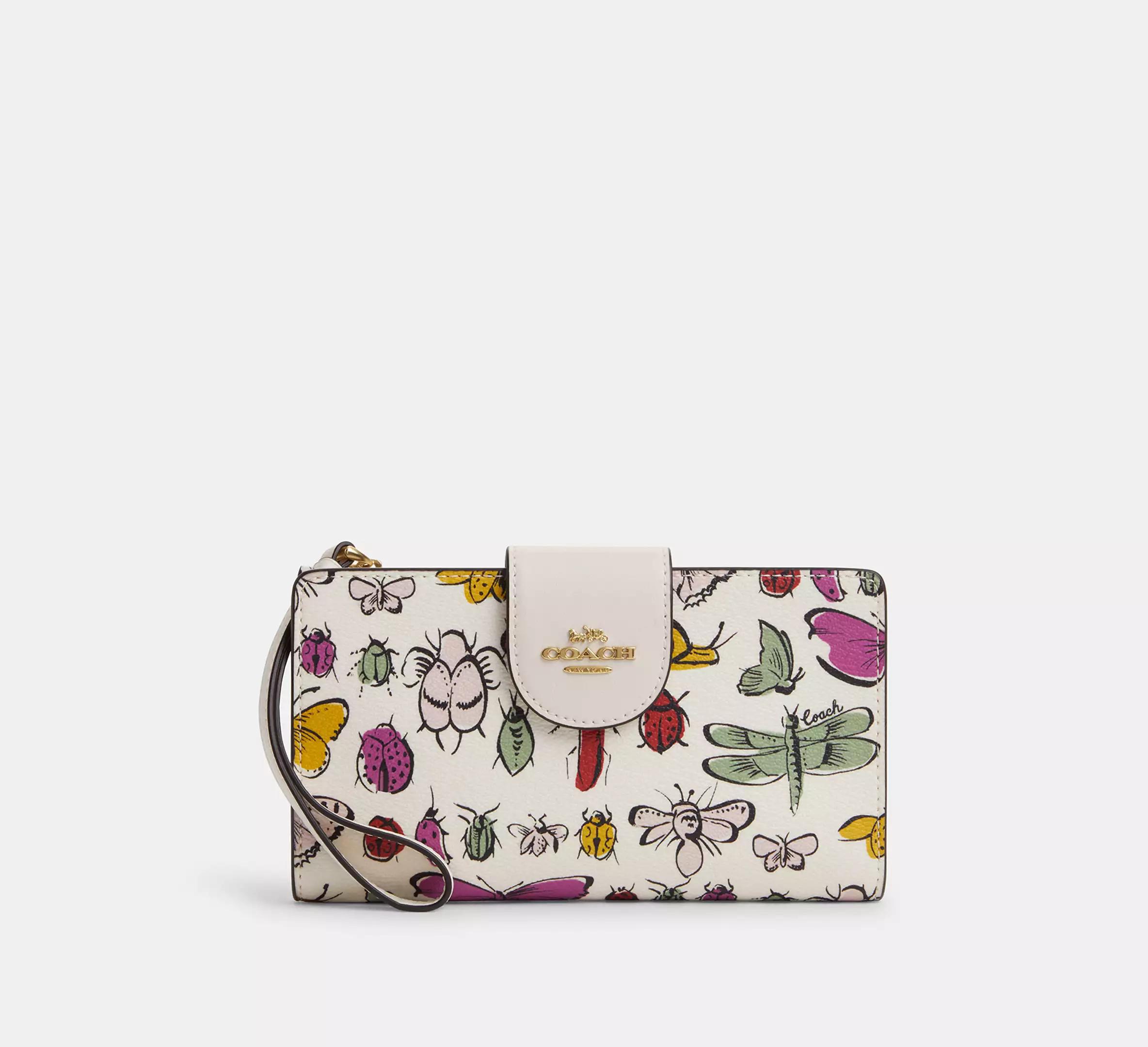 Túi Coach Phone Wallet With Creature Print Nữ Trắng