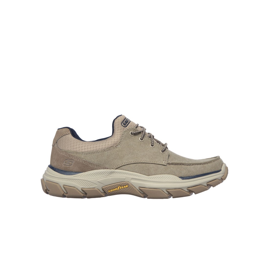 Giày Skechers Relaxed Fit: Respected - Loleto Nam Nâu Nhạt