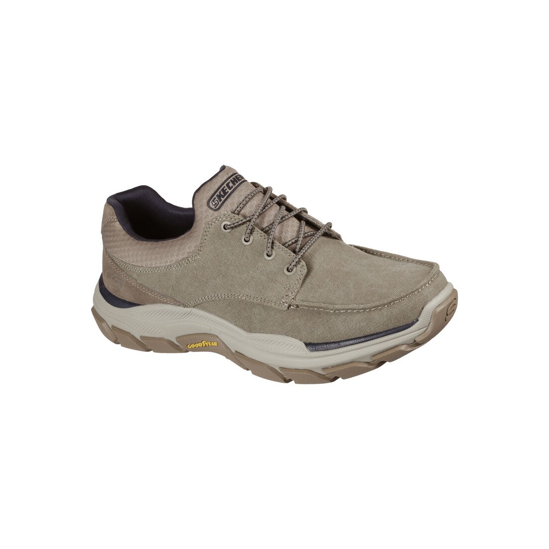 Giày Skechers Relaxed Fit: Respected - Loleto Nam Nâu Nhạt