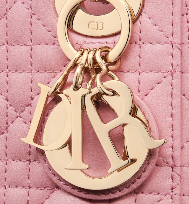 Túi Dior Mini Lady Dior Bag Melocoton Pink Cannage Lambskin