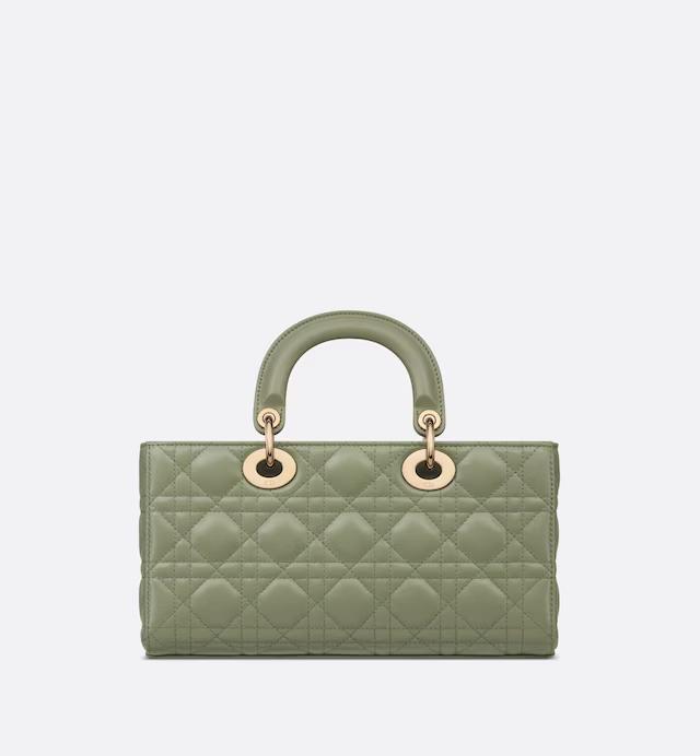 Túi Dior Medium Lady D-Joy Bag Pastel Peyote Green Cannage Lambskin