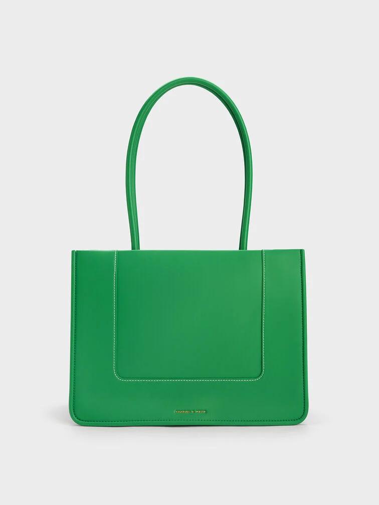 Túi Charles & Keith Daylla Nữ Xanh Lá