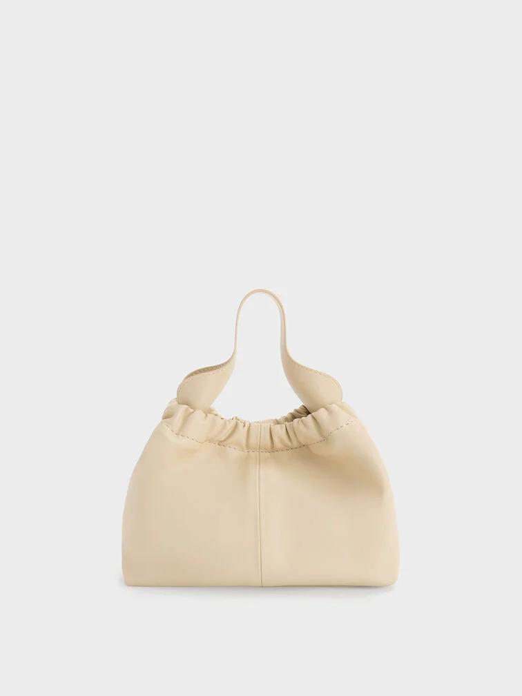 Túi Charles & Keith Ally Ruched Slouchy Nữ Be