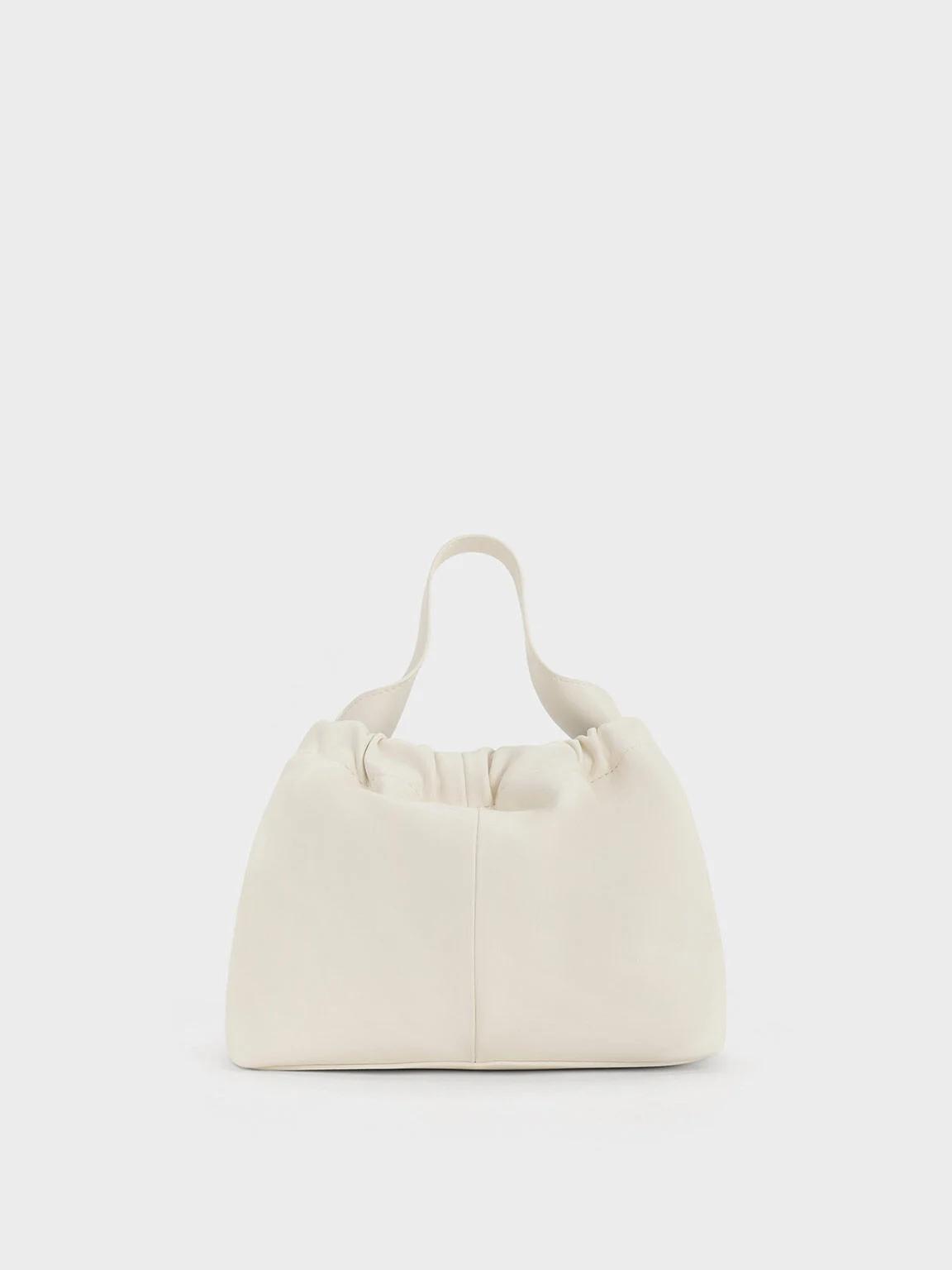 Túi Charles & Keith Ally Ruched Slouchy Nữ Kem