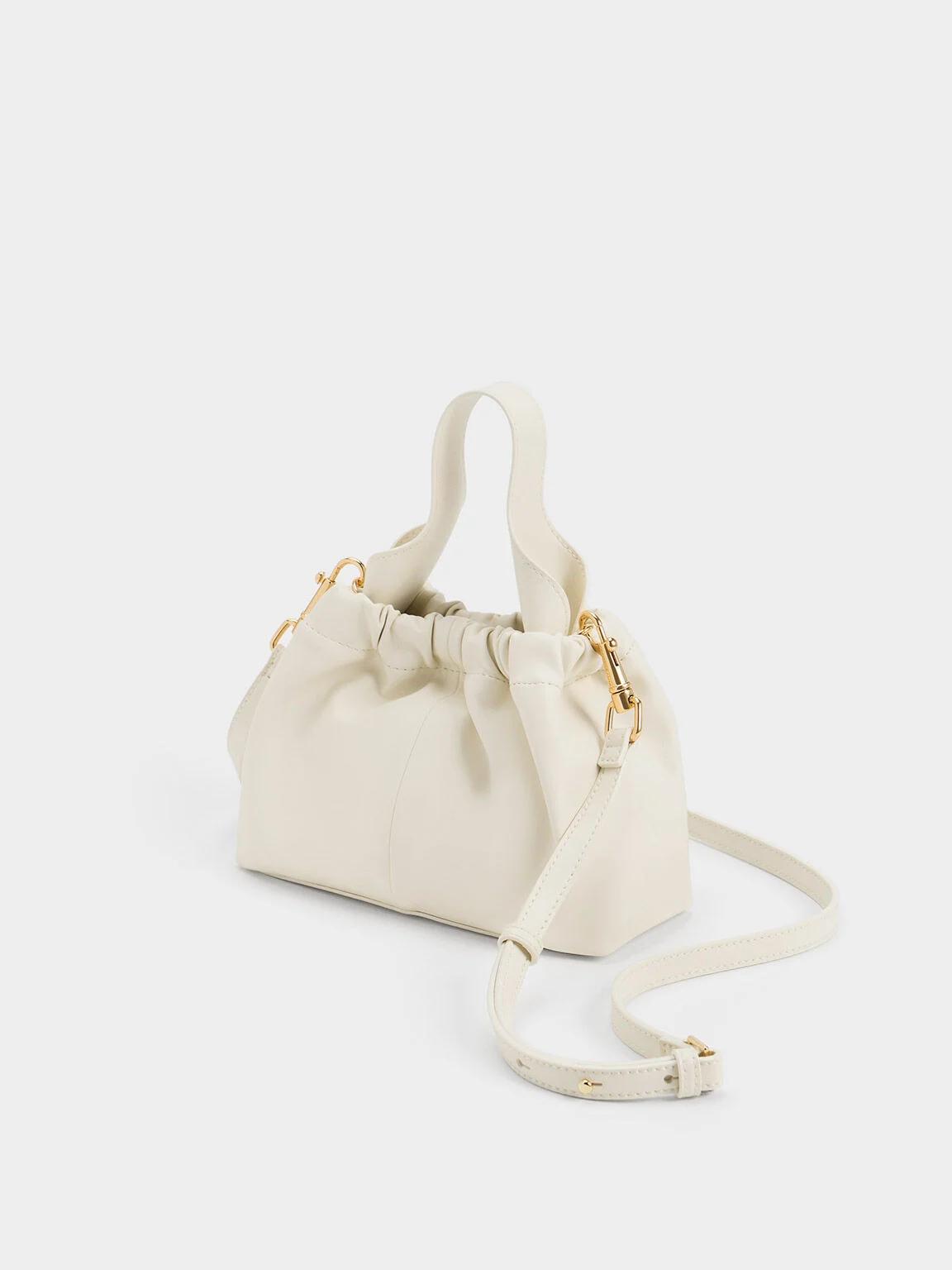 Túi Charles & Keith Ally Ruched Slouchy Nữ Kem