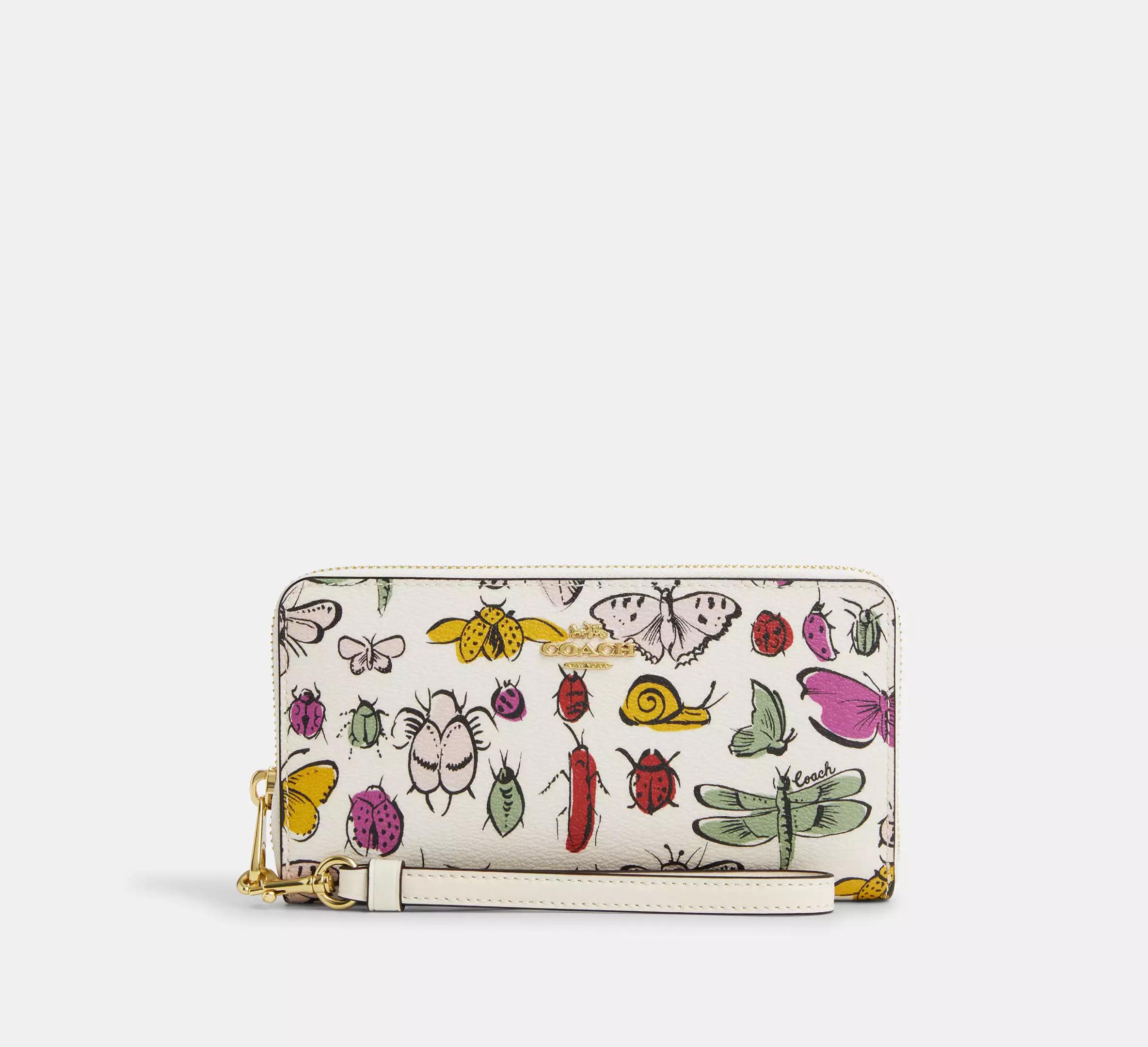 Túi Coach Long Zip Around Wallet With Creature Print Nữ Trắng