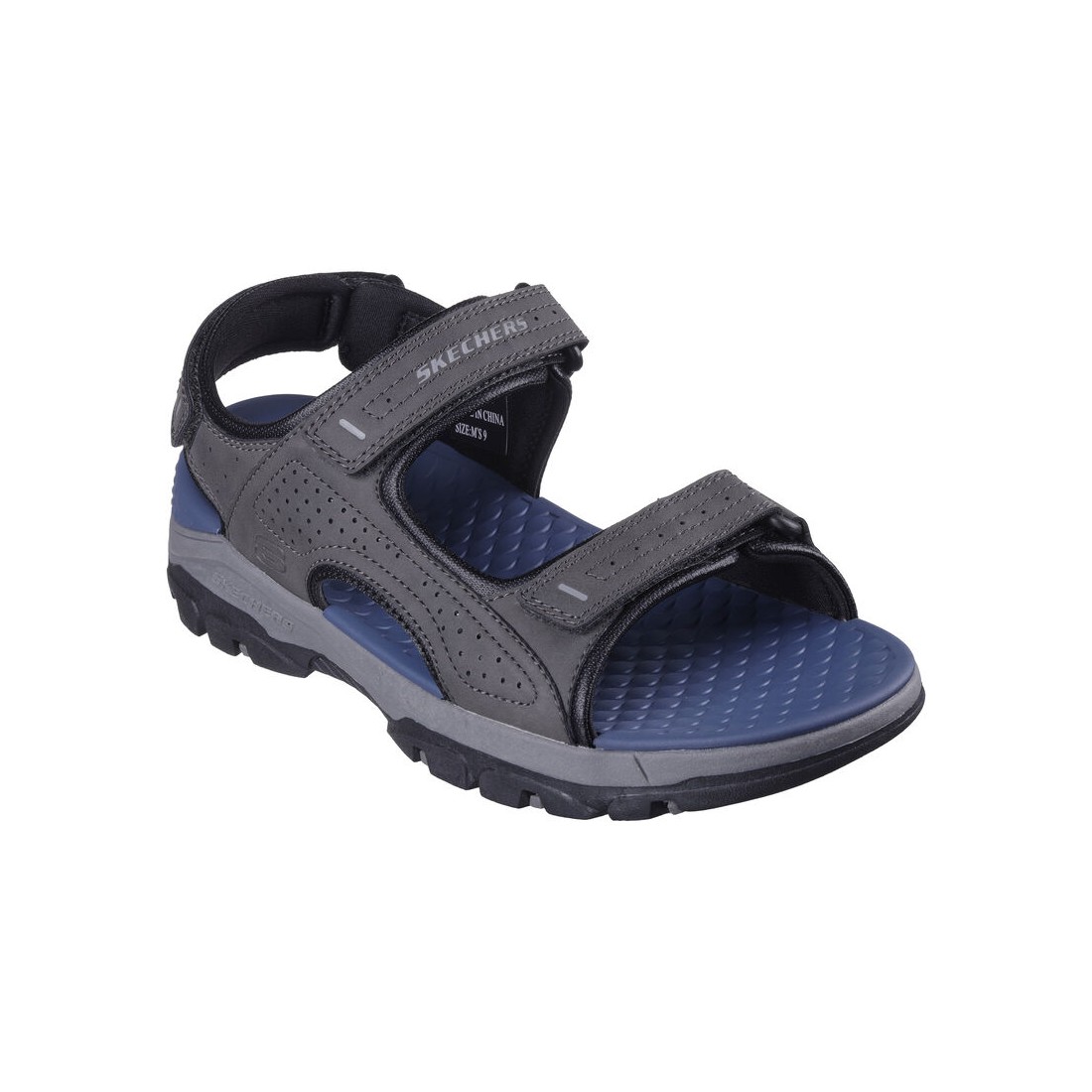 Dép Sandal Skechers Relaxed Fit: Tresmen - Garo Nam Xám