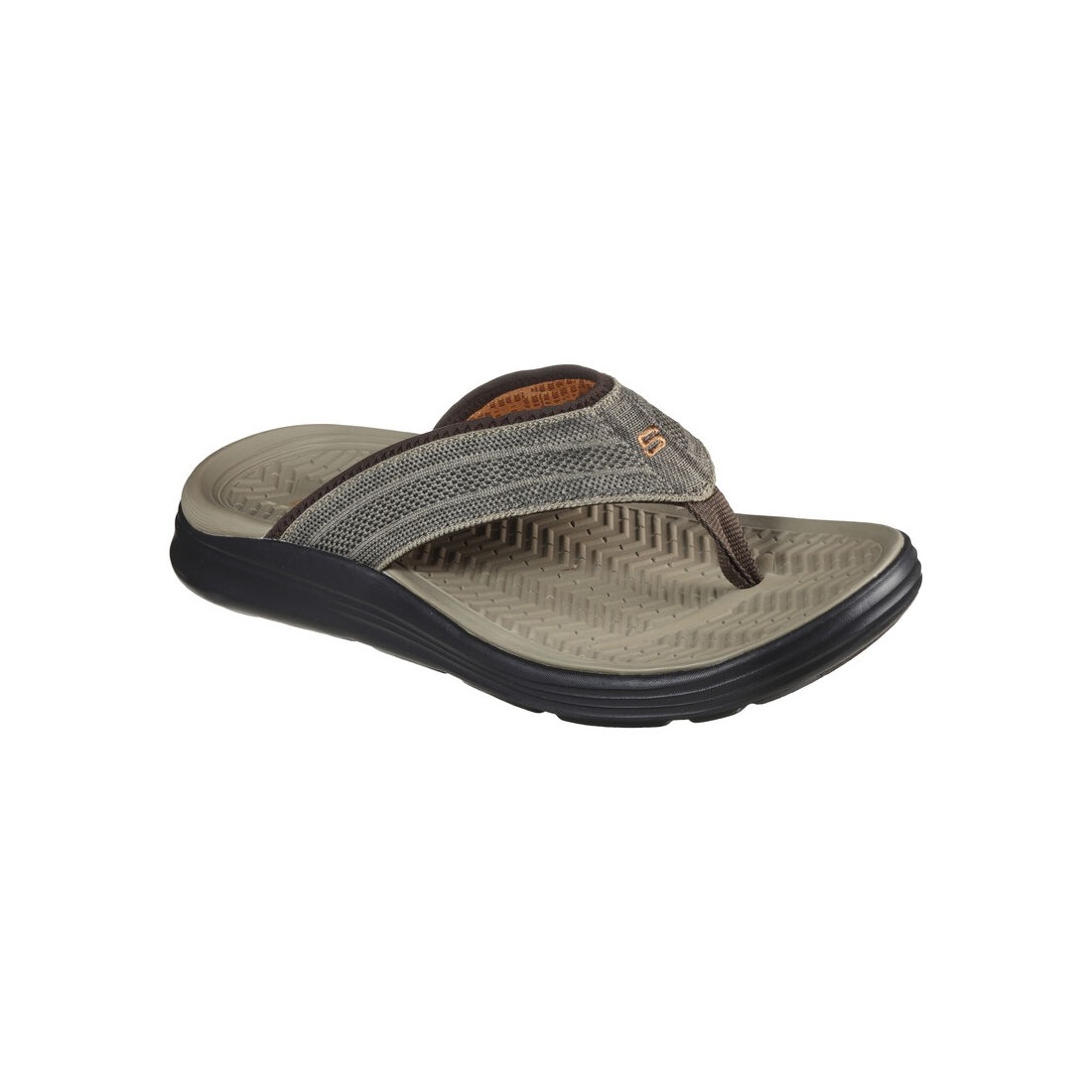 Dép Skechers Relaxed Fit: Sargo - Point Vista Nam Nâu