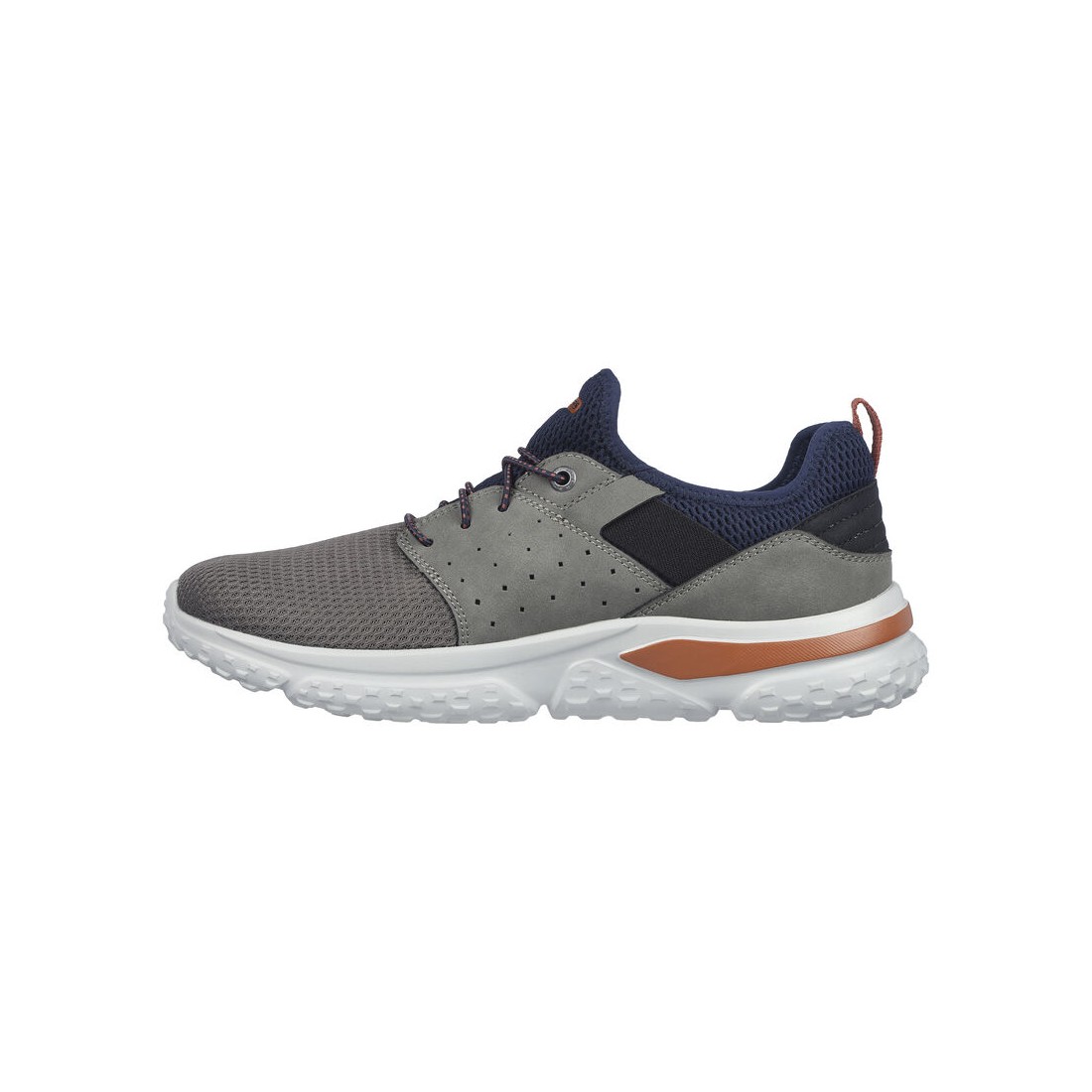 Giày Skechers Relaxed Fit: Solvano - Caspian Nam Xám Xanh Navy