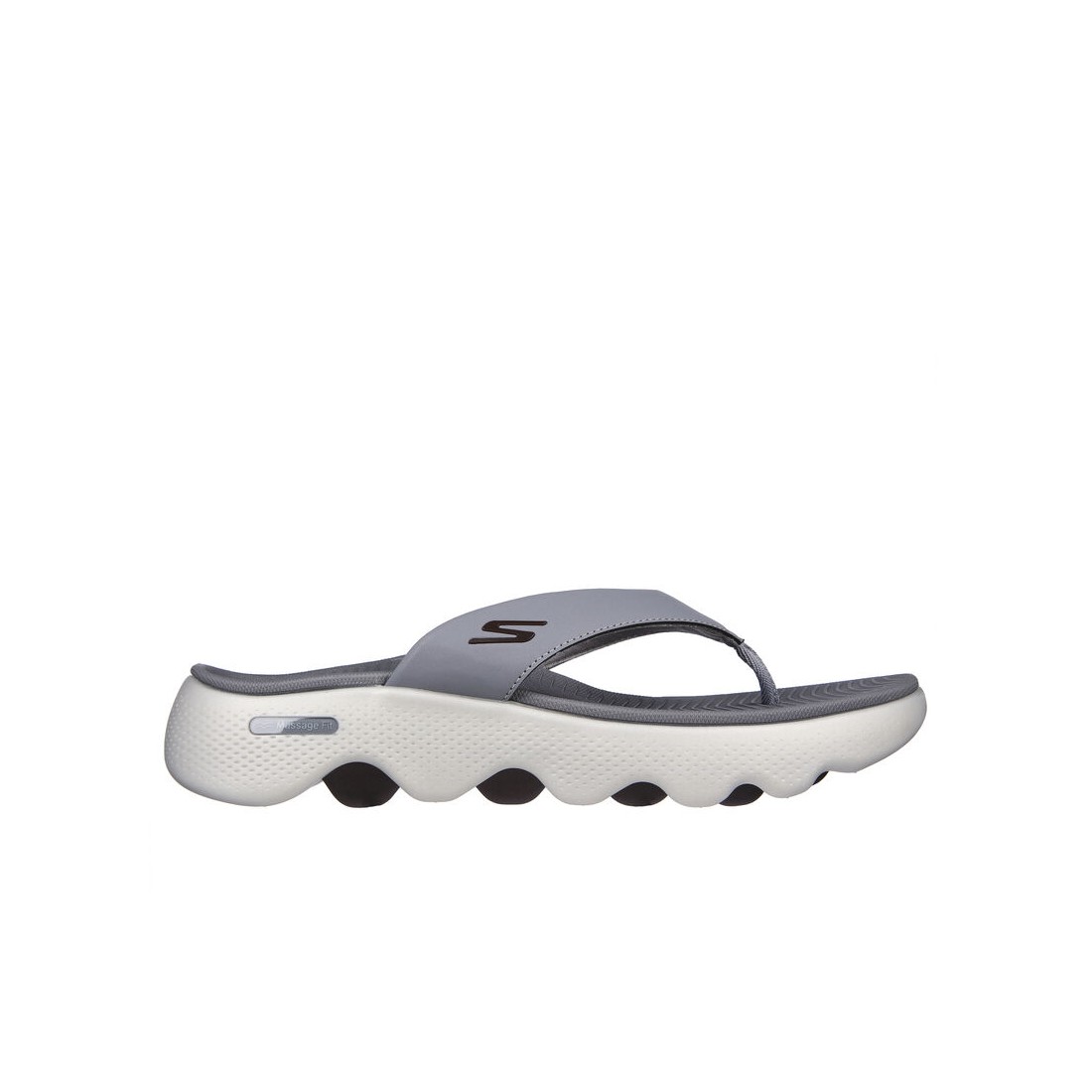 Dép Sandal Skechers Go Walk Massage Fit Sandal Nam Xám Trắng