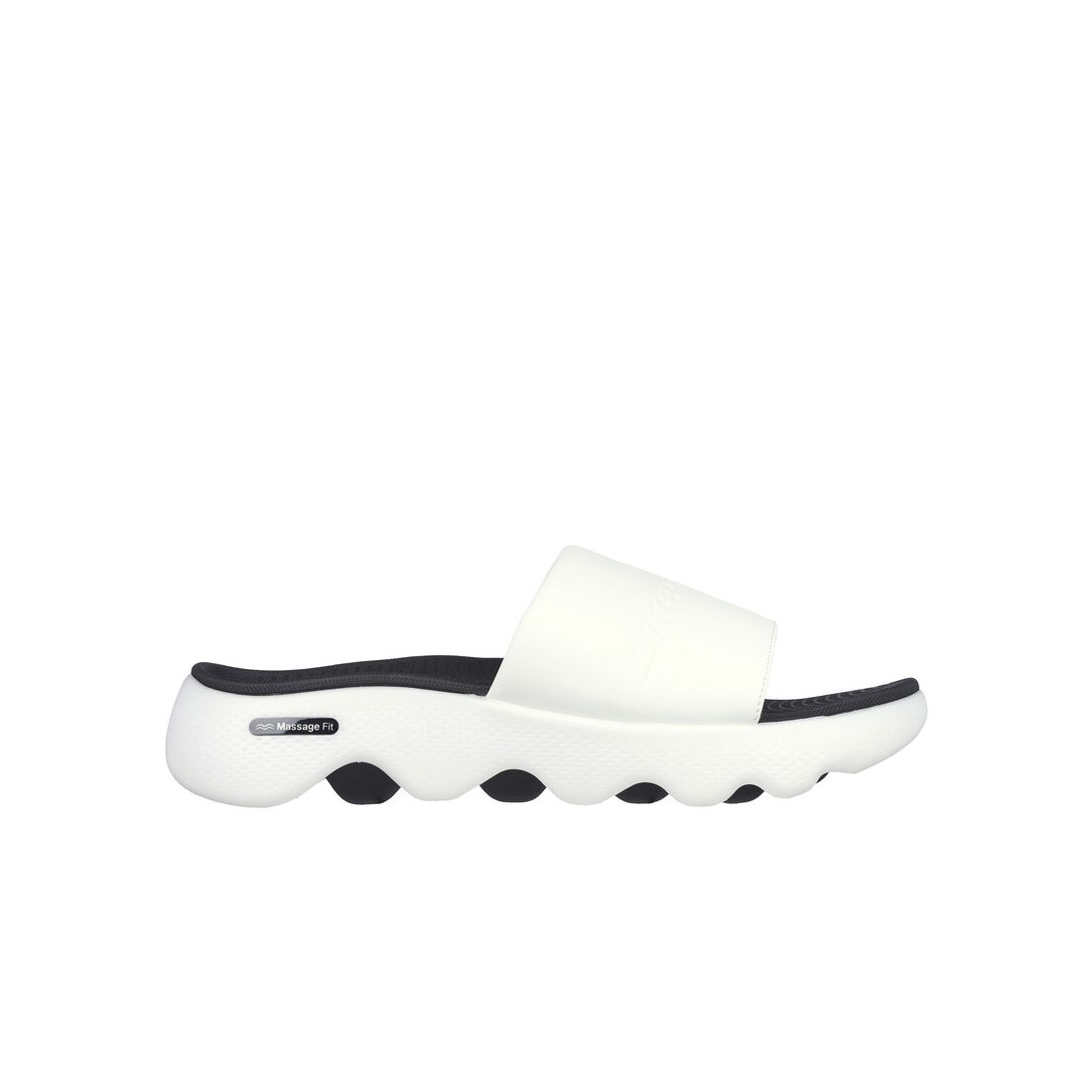 Dép Skechers Go Walk Massage Fit - Kneaded Relief Nam Trắng