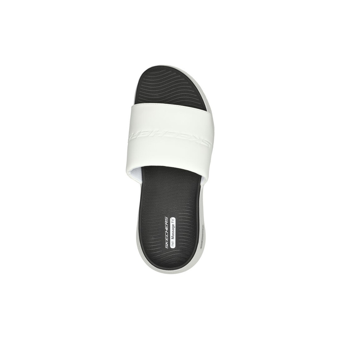 Dép Skechers Go Walk Massage Fit - Kneaded Relief Nam Trắng