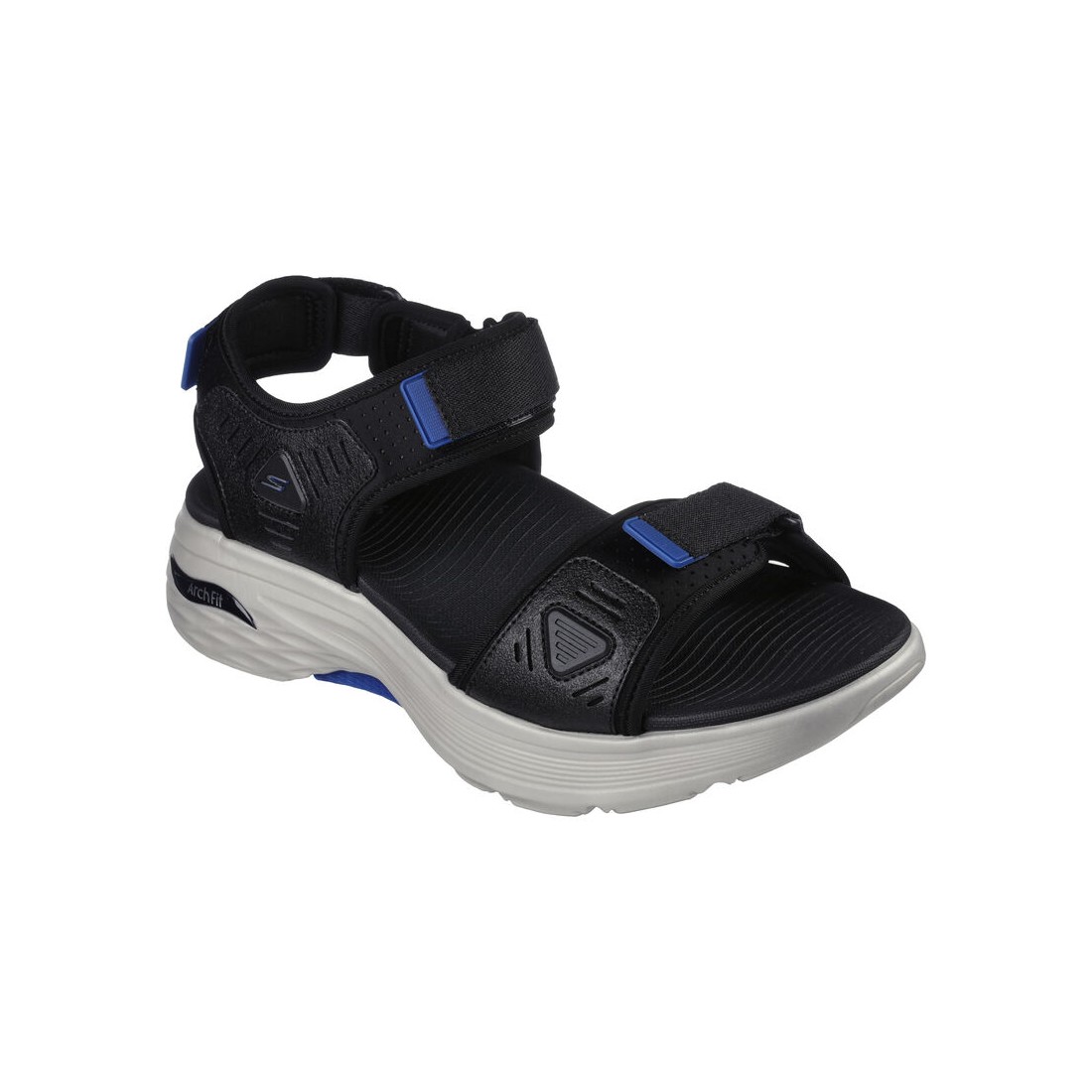 Dép Sandal Skechers Max Cushioning Arch Fit Prime - Archee Nam Đen Xanh