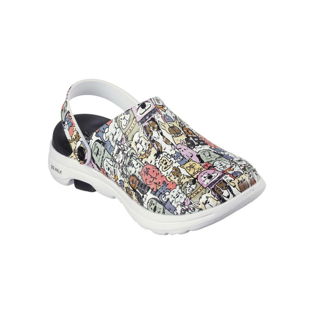 Dép Skechers Foamies: Skechers Go Walk 5 - Dog Lover Nữ Đen