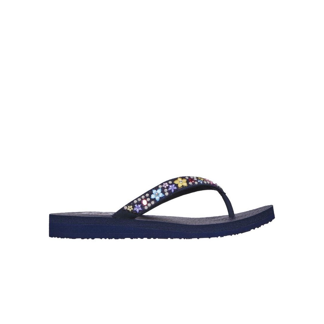 Dép Skechers Meditation - Dancing Daisy Nữ Xanh Navy