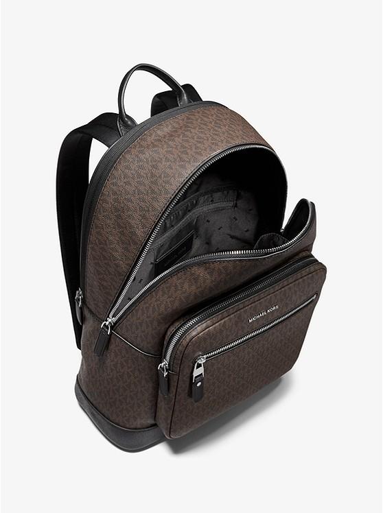 Túi Michael Kors Hudson Logo Backpack Nam Nâu Đen