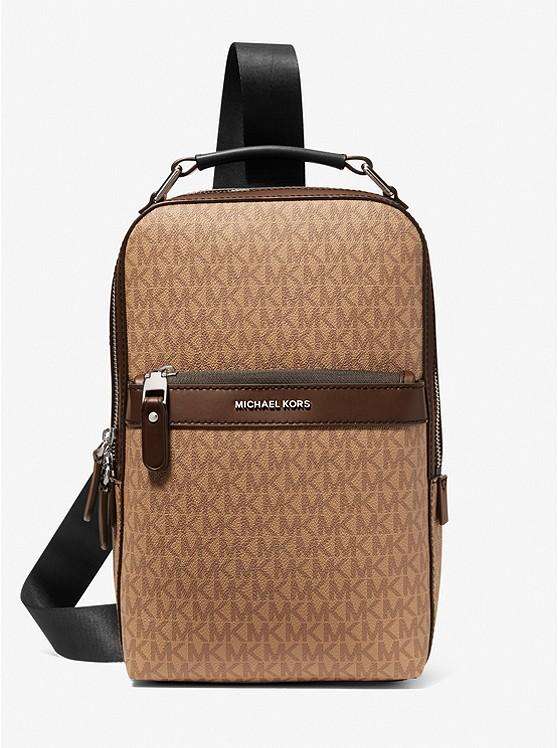 Túi Michael Kors Hudson Logo Sling Pack Nam Nâu