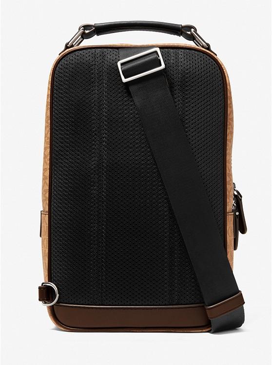 Túi Michael Kors Hudson Logo Sling Pack Nam Nâu