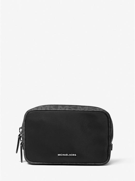 Túi Michael Kors Brooklyn Nylon Zip Pouch Nam Đen