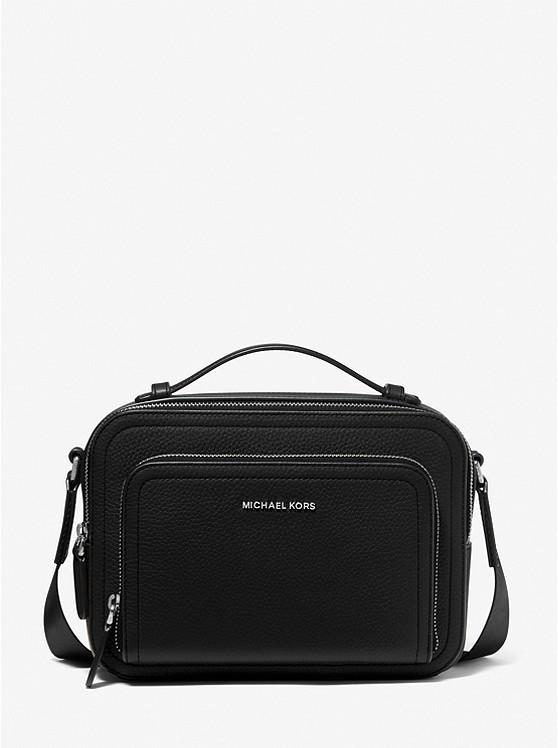 Túi Michael Kors Hudson Pebbled Leather Crossbody Bag Nam Đen