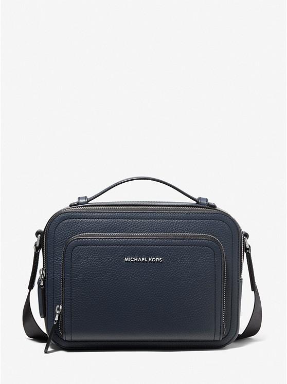 Túi Michael Kors Hudson Pebbled Leather Crossbody Bag Nam Xanh Navy