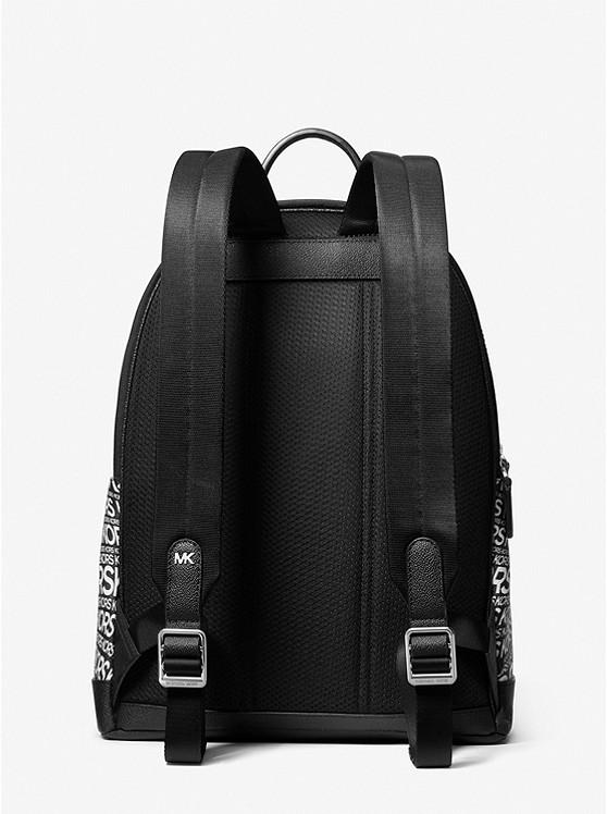 Túi Michael Kors Hudson Graphic Logo Backpack Nam Đen