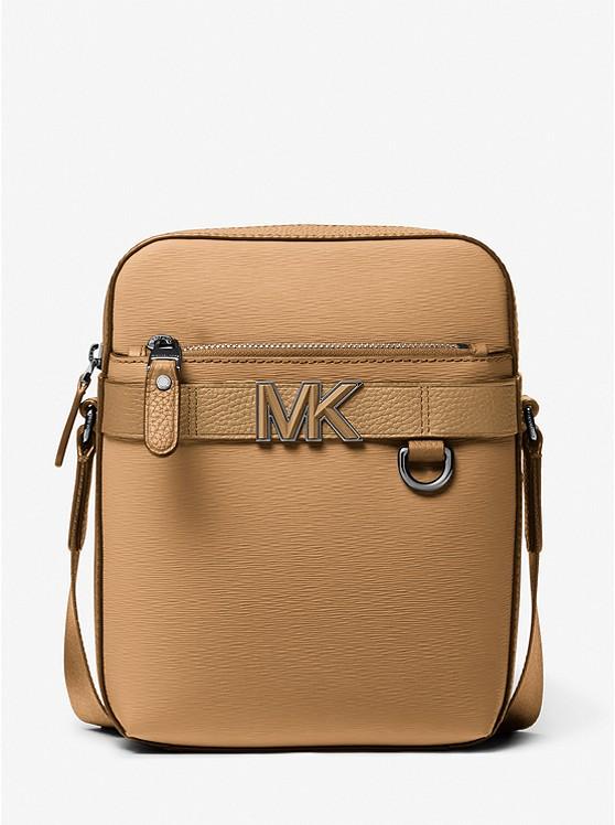 Túi Michael Kors Hudson Leather Flight Bag Nam Nâu