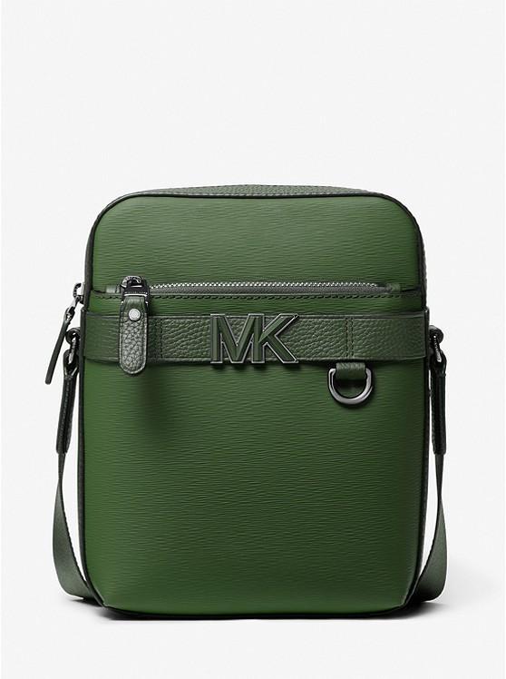 Túi Michael Kors Hudson Leather Flight Bag Nam Xanh Lá