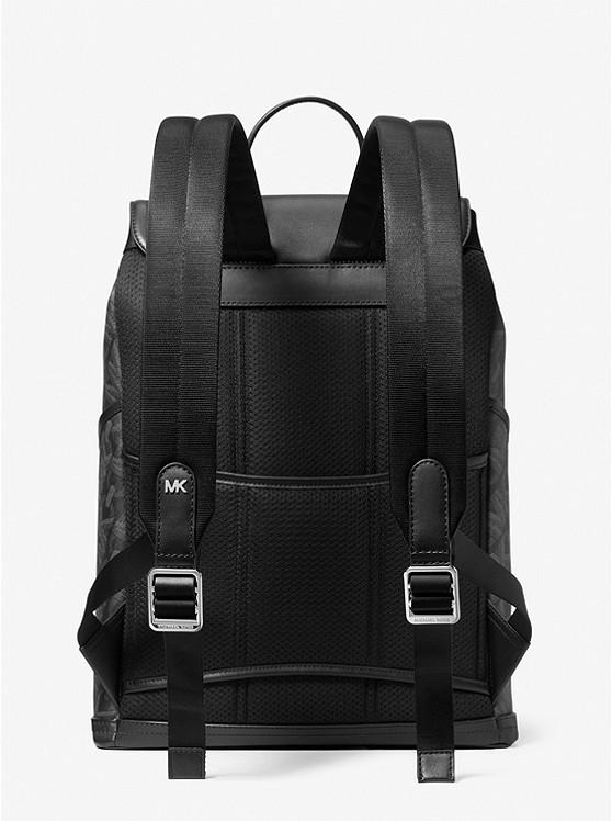 Túi Michael Kors Hudson Empire Signature Logo Backpack Nam Đen