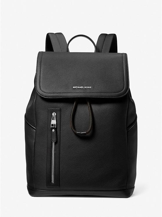 Túi Michael Kors Hudson Pebbled Leather Utility Backpack Nam Đen