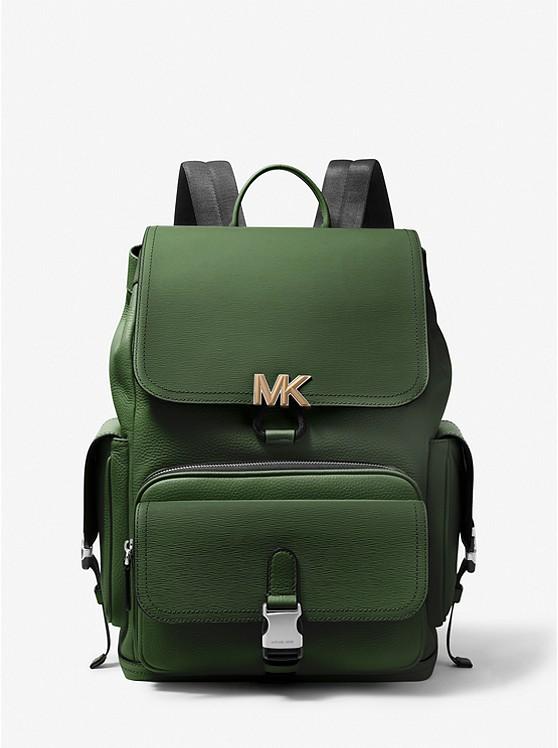 Túi Michael Kors Hudson Leather Backpack Nam Xanh Lá