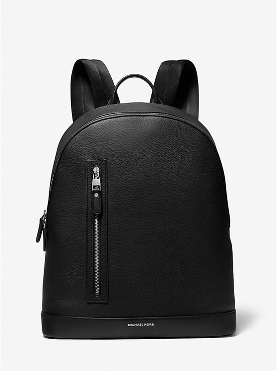 Túi Michael Kors Hudson Slim Pebbled Leather Backpack Nam Đen