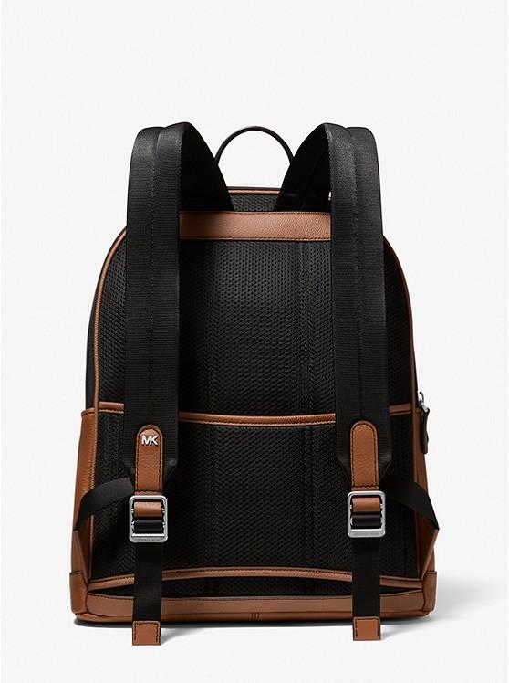 Túi Michael Kors Hudson Slim Pebbled Leather Backpack Nam Nâu