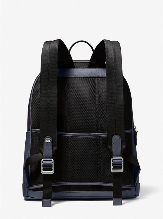 Túi Michael Kors Hudson Slim Pebbled Leather Backpack Nam Xanh Navy